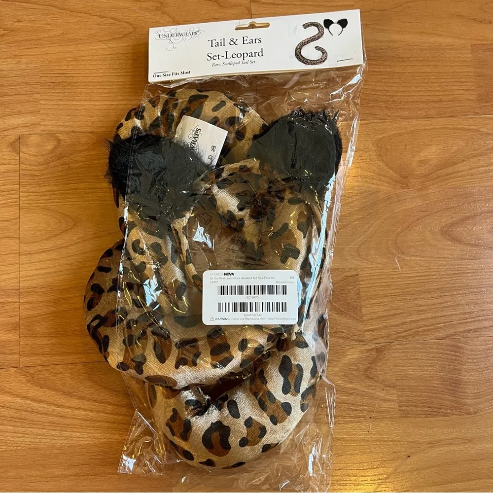 Leopard tail and ears set from fashion nova NWT